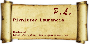 Pirnitzer Laurencia névjegykártya
